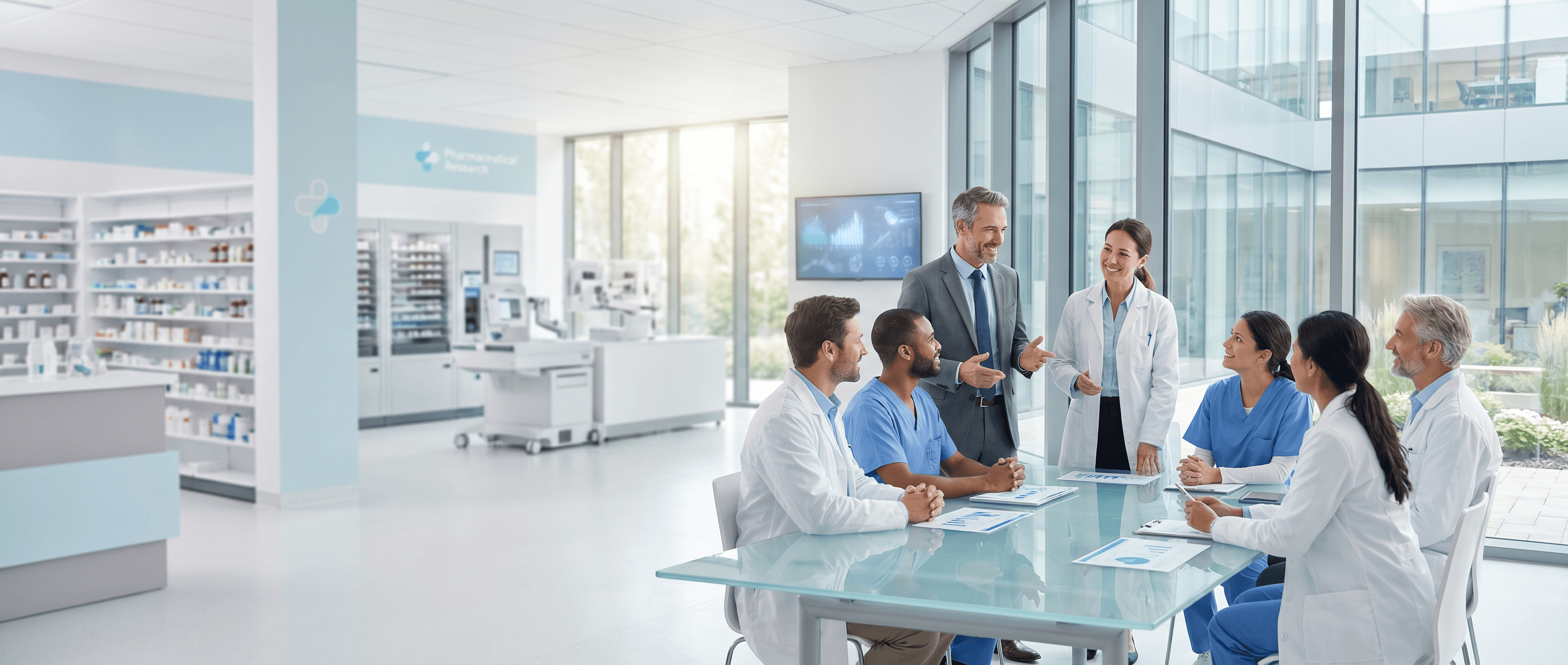 Medical professionals in a clinic