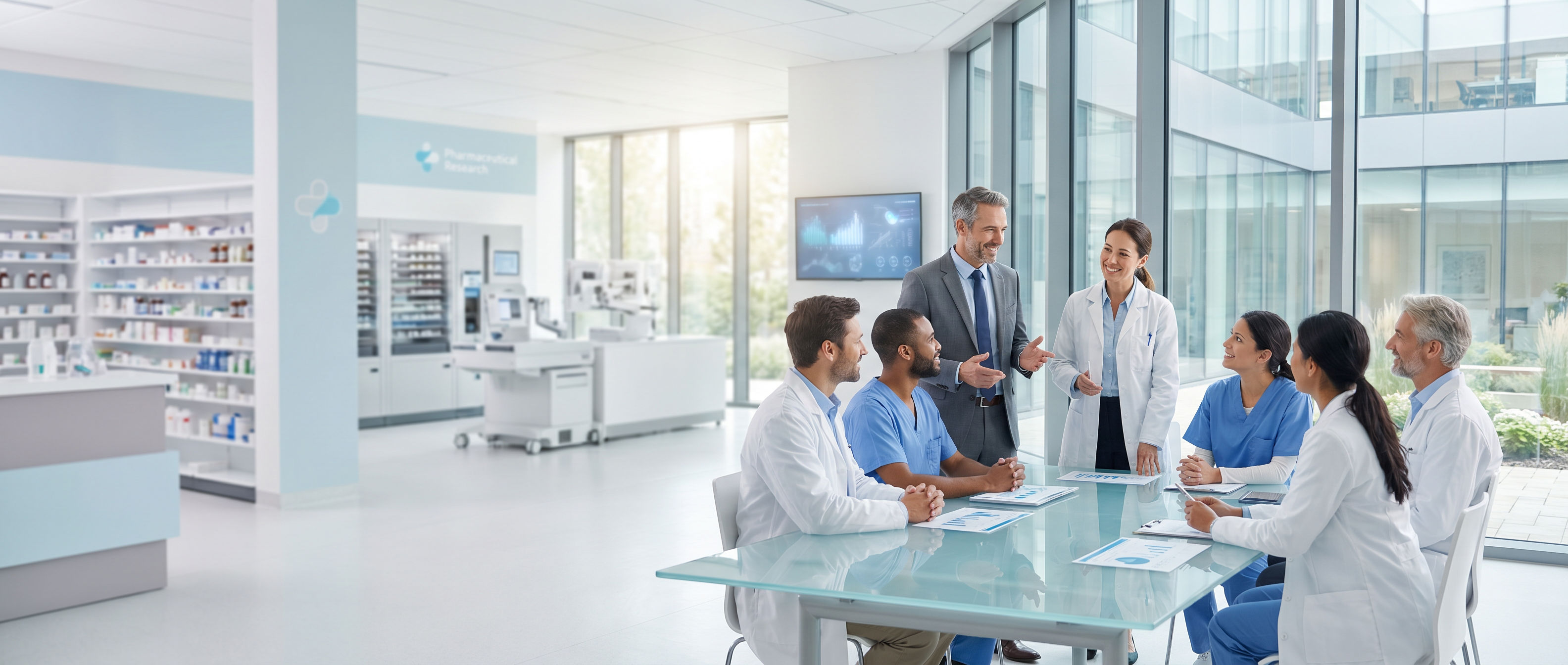 Medical professionals in a clinic